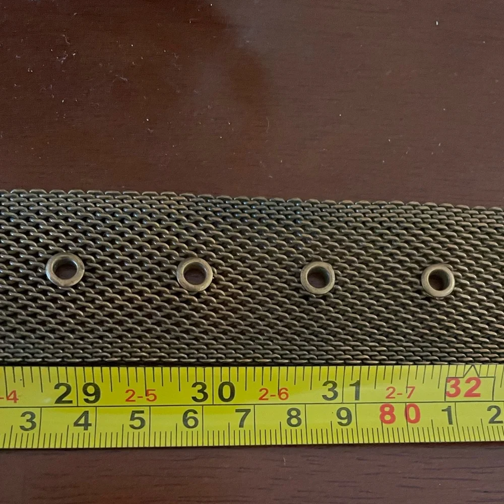 VTG Ralph Lauren Metal Mesh Belt with Silver Buckle